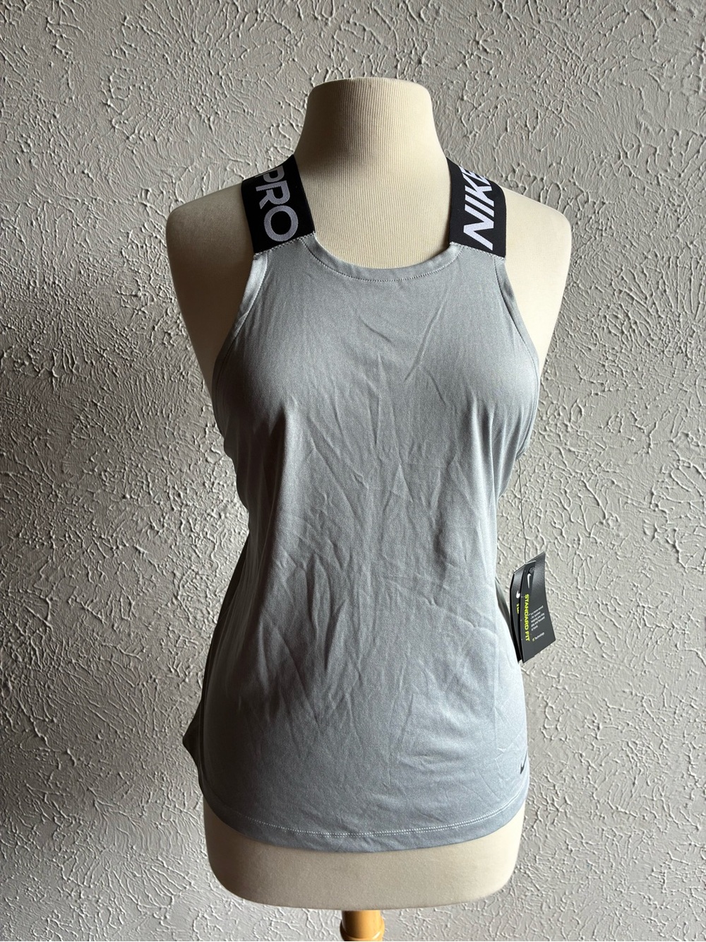 Nike Pro Dri-FIT Crossback Tank Top Women’s S Gray NWT Training Athletic